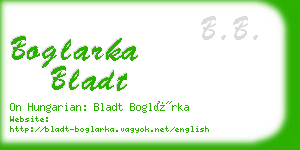 boglarka bladt business card